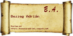 Bezzeg Adrián névjegykártya