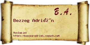 Bezzeg Adrián névjegykártya